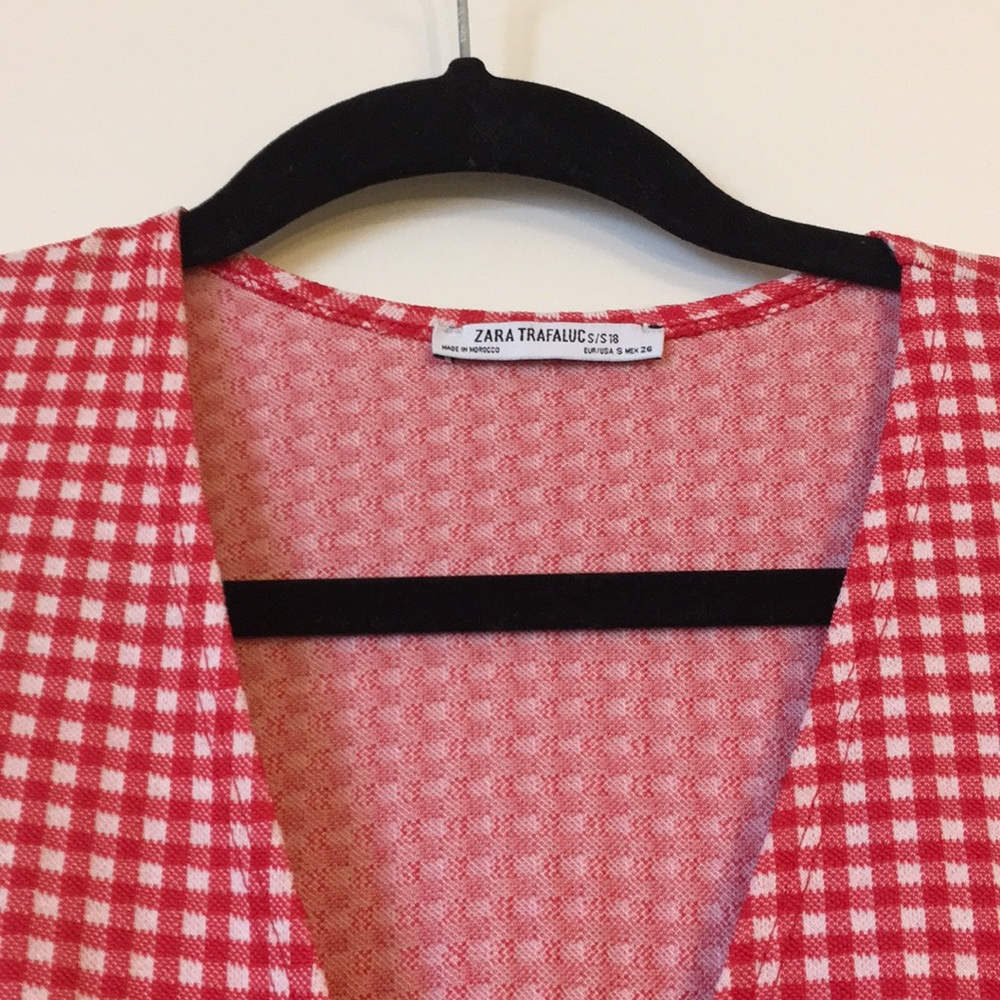 Zara Red Checkered Romper - Picture 2 of 5